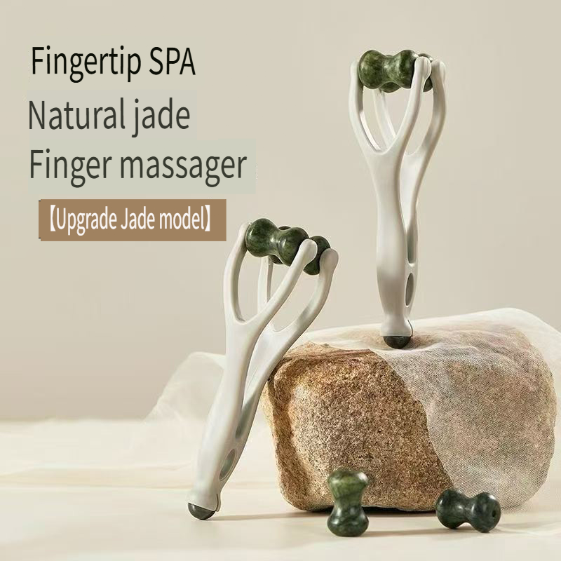 Spa Wellness Usa - 1pc Natural Jade Finger Massager -
