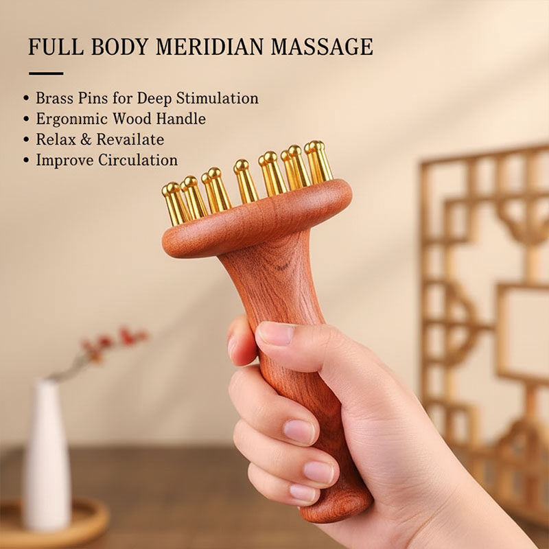 Brass Gua Sha wooden massage t - Spa Y Wellness incelemesi ve fiyatı